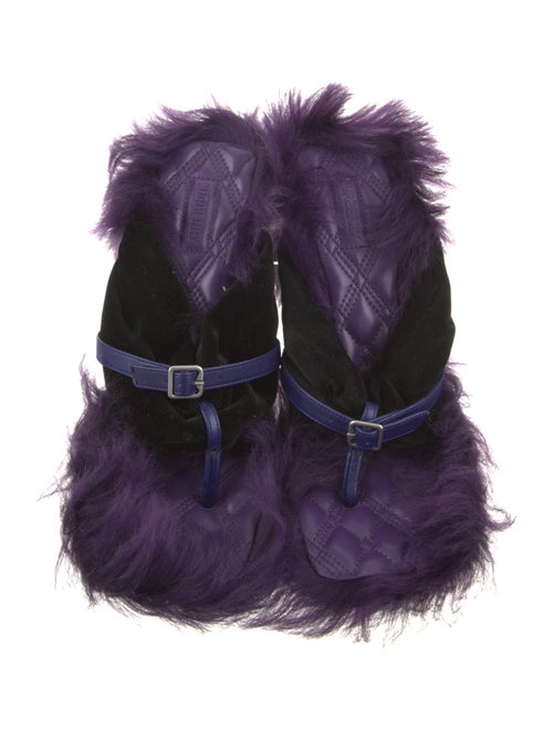 Burberry Velvet Printed Gladiator Sandals