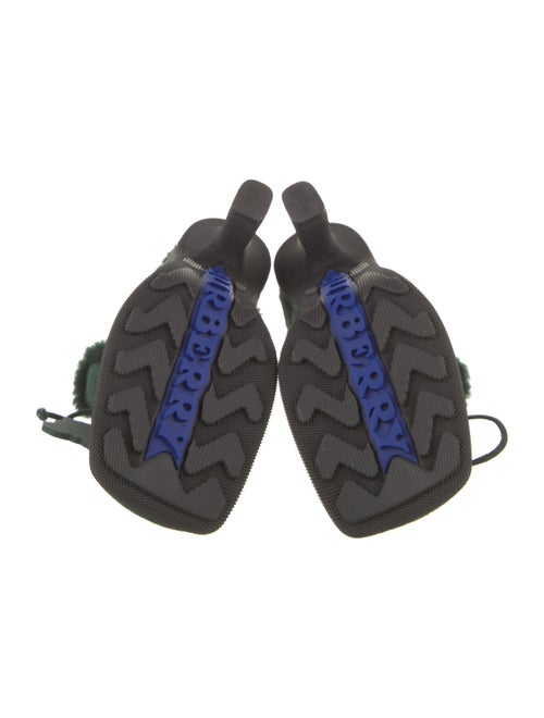 Burberry Suede Fur Trim Mules