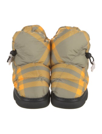 Burberry Plaid Print Snow Boots