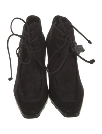 Burberry Suede Lace-Up Boots