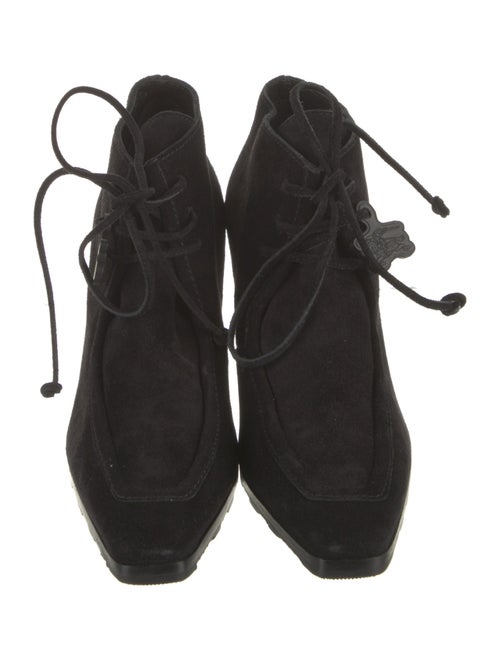 Burberry Suede Lace-Up Boots