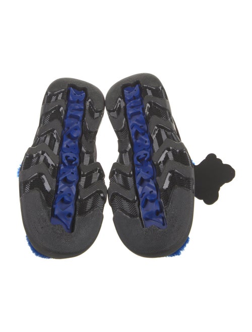 Burberry Suede Fur Trim Lace-Up Boots