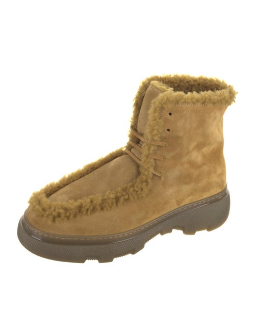 Burberry Suede Lace-Up Boots