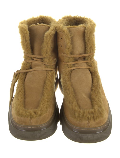 Burberry Suede Lace-Up Boots