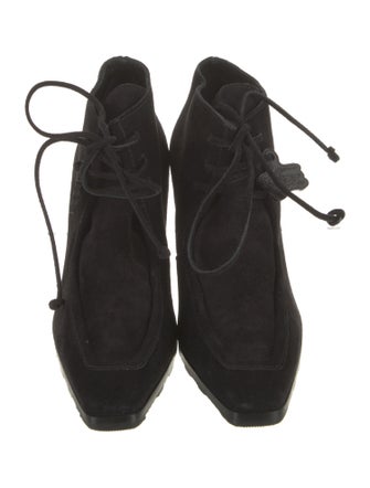 Burberry Suede Lace-Up Boots