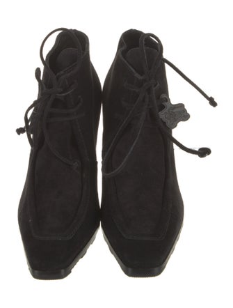 Burberry Suede Lace-Up Boots