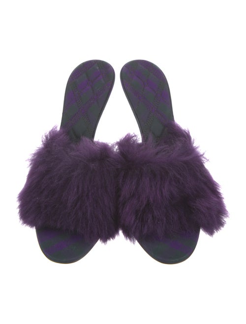 Burberry Faux Fur Slides