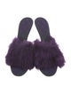 Burberry Faux Fur Slides