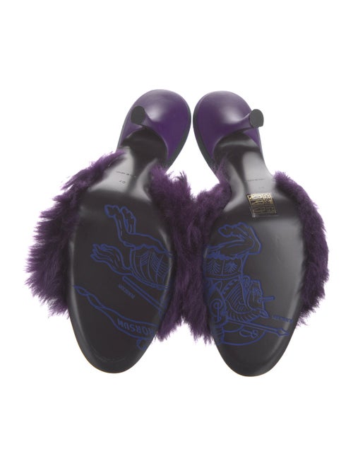 Burberry Faux Fur Slides