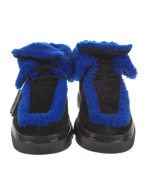 Burberry Suede Fur Trim Boots