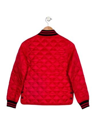 Burberry kid boys' red and black jacket