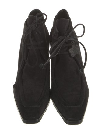 Burberry Suede Lace-Up Boots