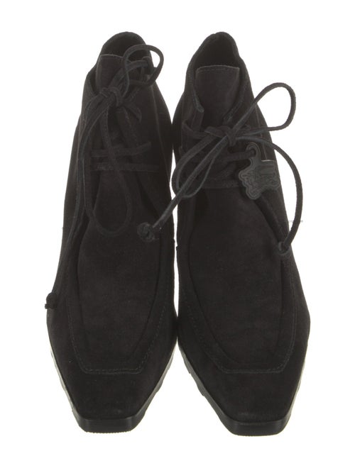 Burberry Suede Lace-Up Boots