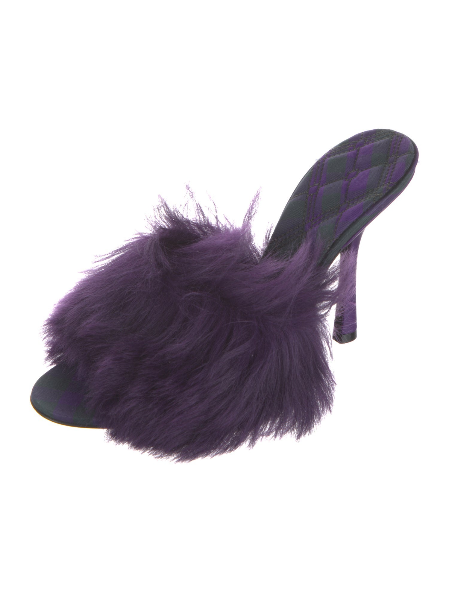 Burberry Shearling Fur Trim Slides