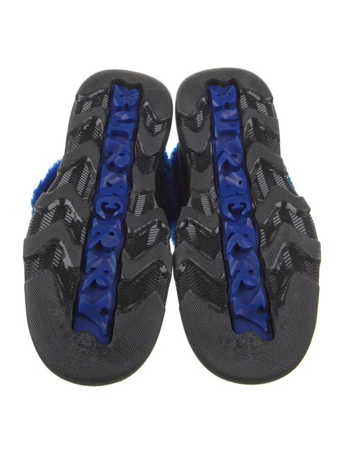 Burberry Suede Fur Trim Lace-Up Boots