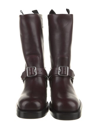 Burberry Leather Moto Boots