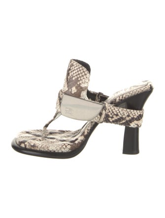 Burberry Snakeskin Animal Print Slides