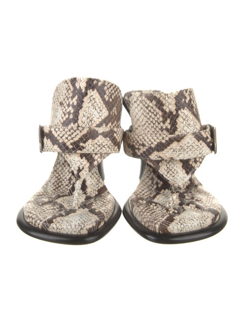 Burberry Snakeskin Animal Print Slides