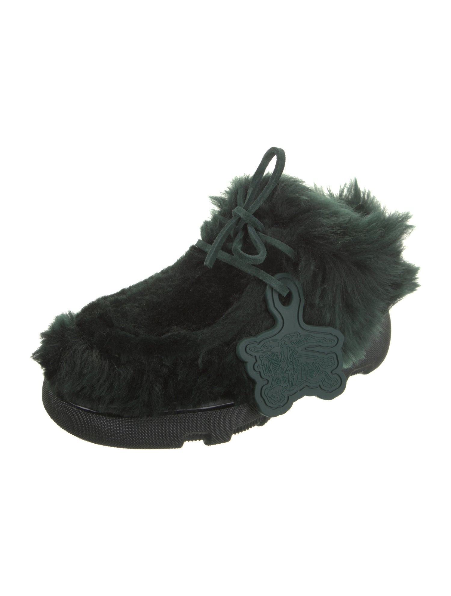 Burberry Shearling Lace-Up Boots