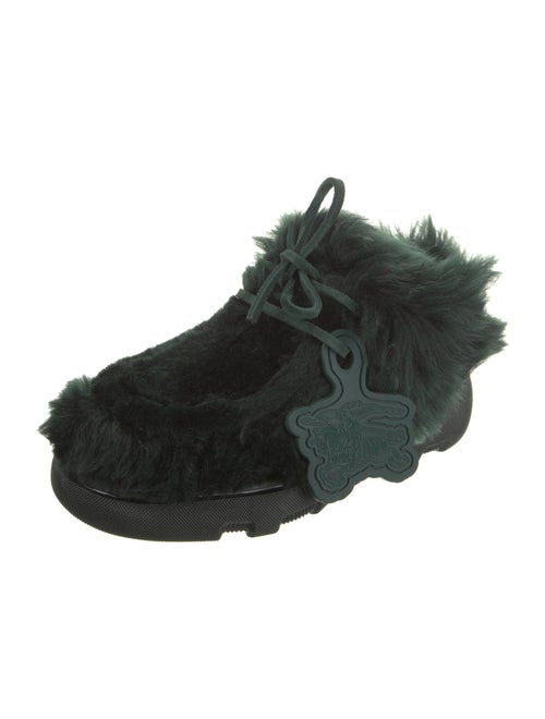 Burberry Shearling Lace-Up Boots