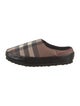 Burberry Nylon Plaid Print Slippers