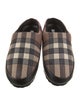 Burberry Nylon Plaid Print Slippers