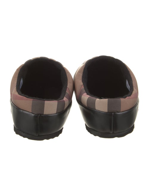 Burberry Nylon Plaid Print Slippers