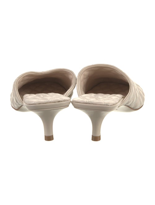 Burberry Leather Embroidered Accent Mules