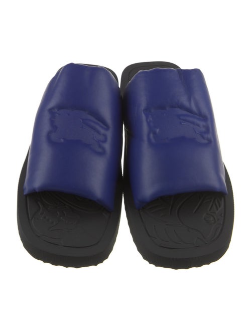 Burberry Leather Colorblock Pattern Slides