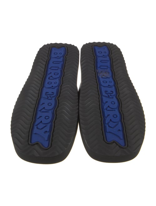Burberry Leather Colorblock Pattern Slides