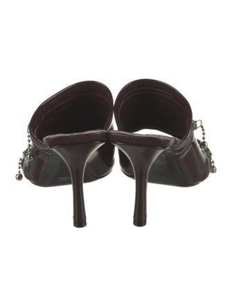 Burberry Leather Printed Slides