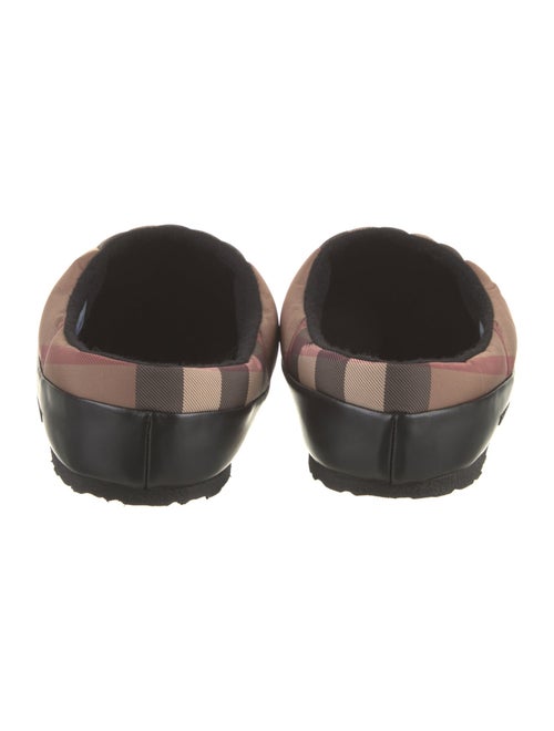 Burberry Nylon Plaid Print Slippers