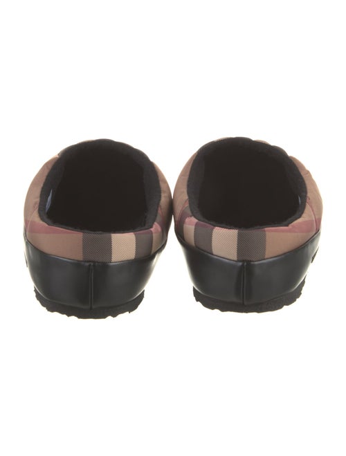 Burberry Nylon Plaid Print Slippers