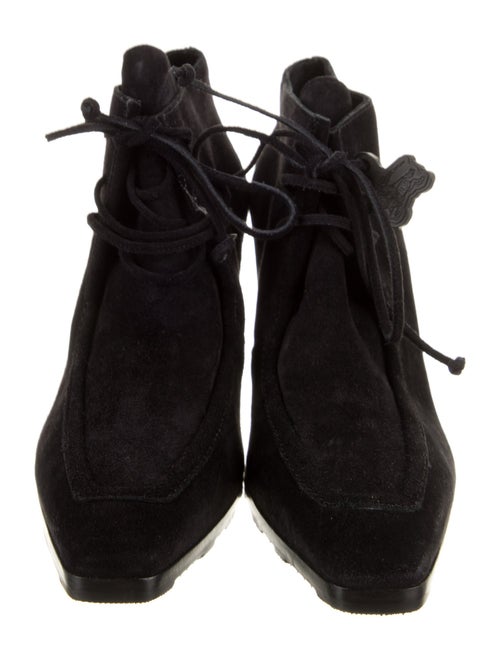 Burberry Suede Lace-Up Boots