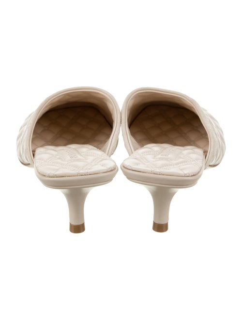 Burberry Leather Embroidered Accent Mules