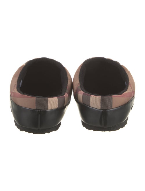 Burberry Nylon Plaid Print Slippers