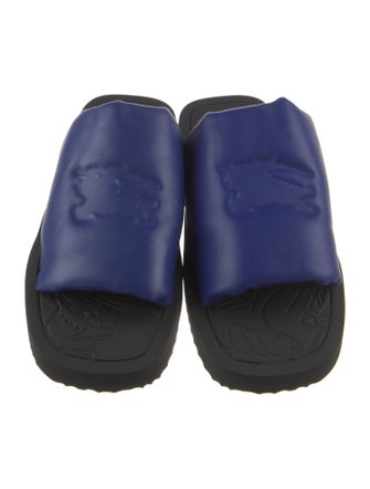 Burberry Leather Colorblock Pattern Slides