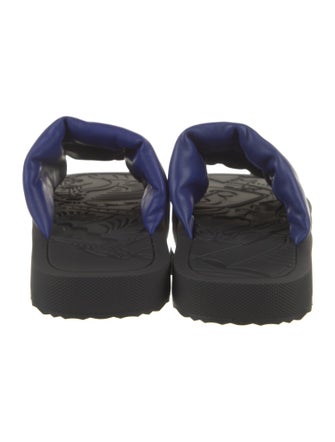 Burberry Leather Colorblock Pattern Slides
