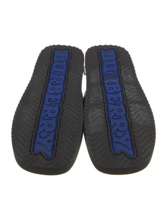 Burberry Leather Colorblock Pattern Slides