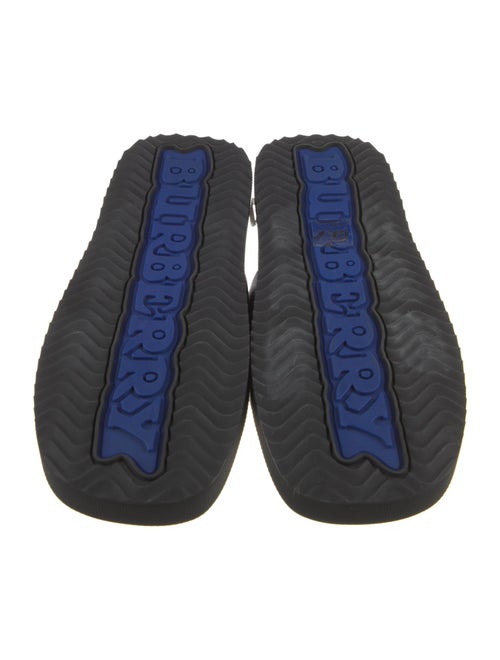 Burberry Leather Colorblock Pattern Slides