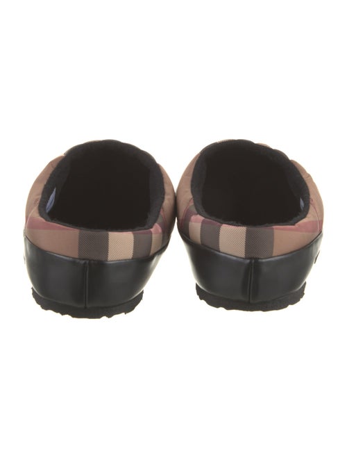 Burberry Nylon Plaid Print Slippers