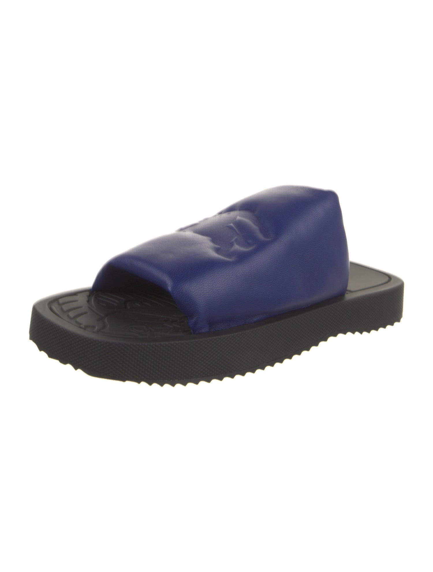 Burberry Leather Colorblock Pattern Slides