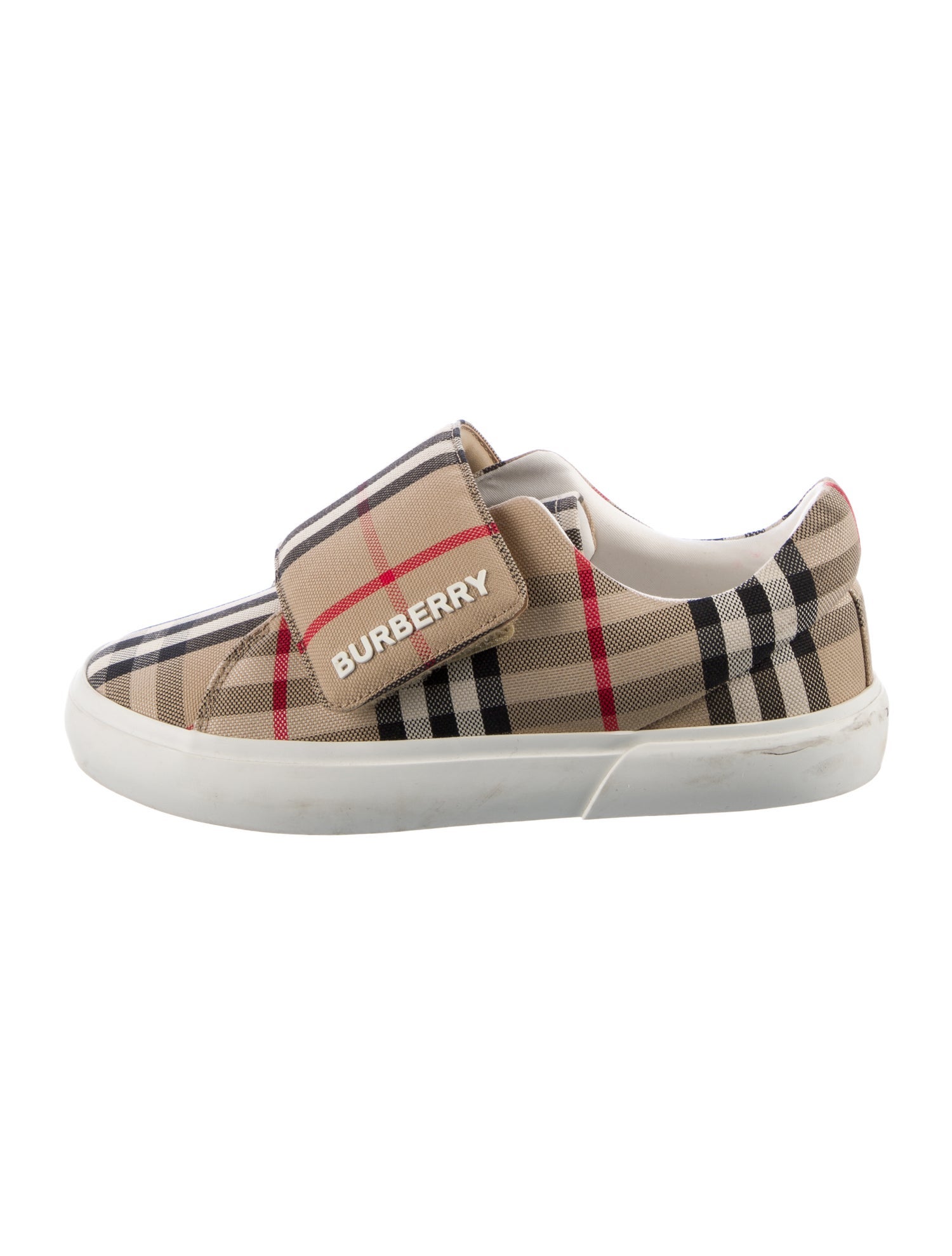 Burberry Kids' Low-Top Check Pattern Sneaker