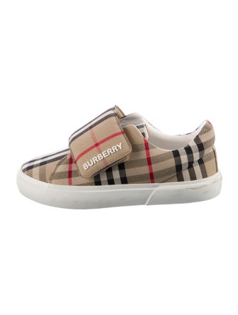 Burberry Kids' Low-Top Check Pattern Sneaker