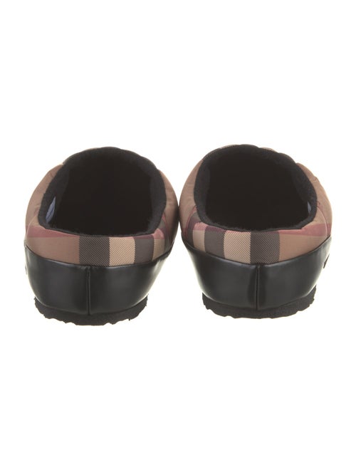 Burberry Nylon Plaid Print Slippers