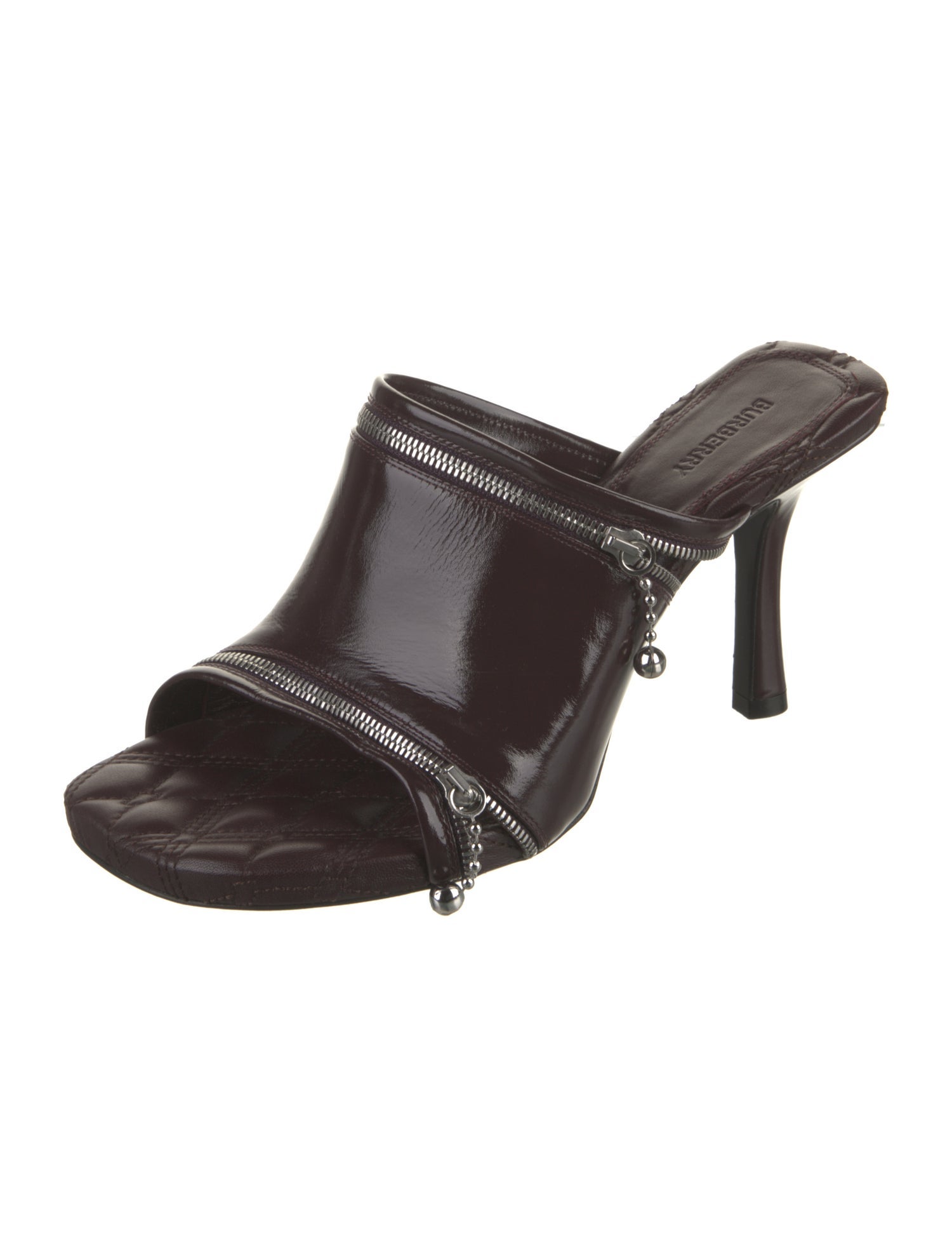 Burberry Leather Printed Slides