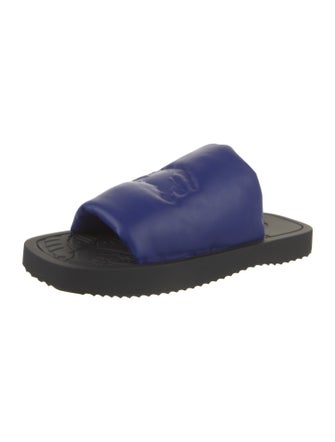 Burberry Leather Colorblock Pattern Slides