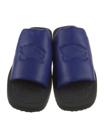 Burberry Leather Colorblock Pattern Slides