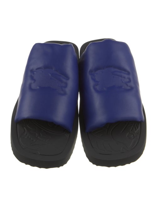 Burberry Leather Colorblock Pattern Slides