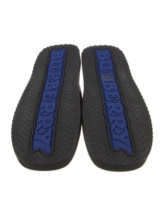 Burberry Leather Colorblock Pattern Slides